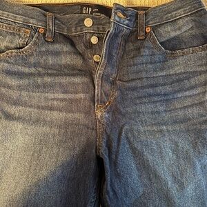 GAP High Rise Wide Leg Dark Blue Relaxed Jeans